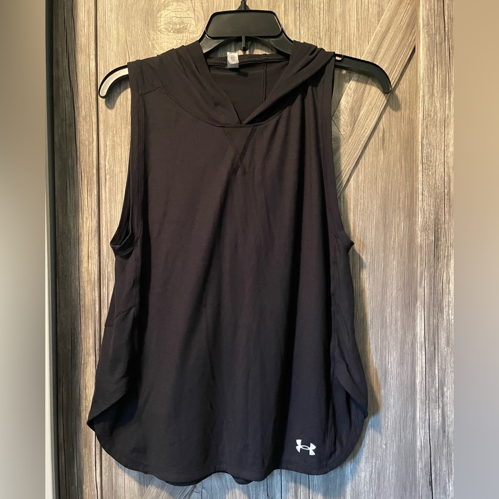 Under Armour Women's Black Sleeveless Hooded Tank Top